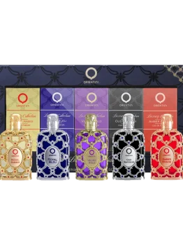 Set Orientica Mini Luxury Collectio Royal Amber, Royal Blu,Velvet Gold, Saffron, Amber Rouge 7.5Ml (5Pcs)