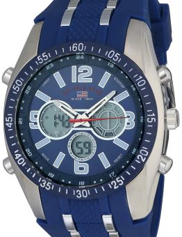 U.S. Polo Assn. US9284 reloj deportivo de hombre cronógrafo azul y plateado análogo/digital