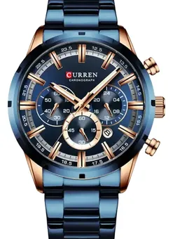 RELOJ CURREN CASUAL 8355-5 AZUL CORREA DE ACERO