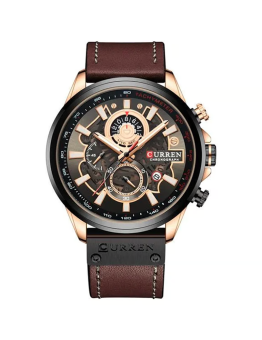 RELOJ CURREN CASUAL 8380-3 MARRON OSCURO CORREA DE CUERO
