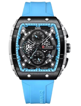 RELOJ CURREN DEPORTIVO 8442-1 AZUL CORREA DE SILICON