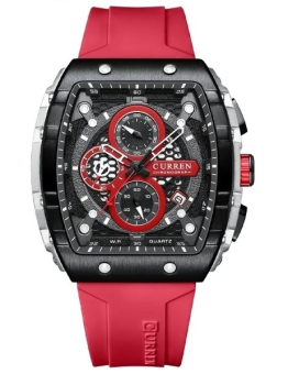 RELOJ CURREN DEPORTIVO 8442-2 ROJO CORREA DE SILICON