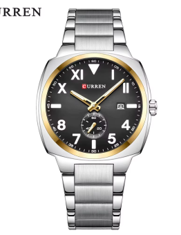 RELOJ CURREN CASUAL 8472-3/TG.B.S DE CADENA PLATEADO/NEGRO