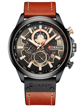 RELOJ CURREN CASUAL 8380-4 MARRON CLARO CORREA DE CUERO