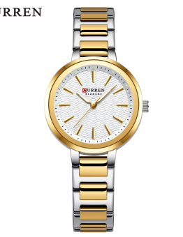 RELOJ CURREN CASUAL DE DAMA 9109-3/TG.W.TG DE CADENA DORADO/BLANCO