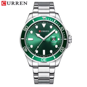 RELOJ CURREN CASUAL 8388-2/S.E.S DE CADENA PLATEADO VERDE