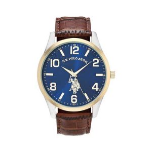 ACCUTIME RELOJ US POLO ASS, DORADO, ORO, RELOJ DE CUARZO