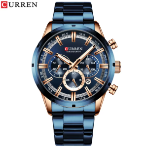 RELOJ CURREN CASUAL 8355-5 AZUL CORREA DE ACERO