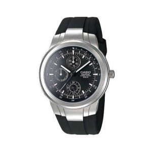 CASIO MEN'S EF305-1AV EDIFICE RELOJ MULTIFUNCIÓN CON MALLA DE RESINA COLOR NEGRO