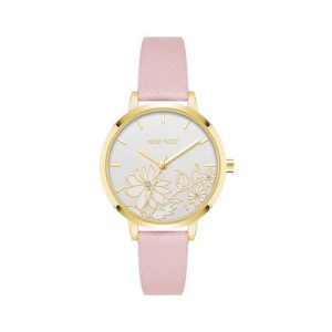 NINE WEST RELOJ CORREA MUJER, NW/2884, ROSA CLARO / DORADO, NW/2884FLLP