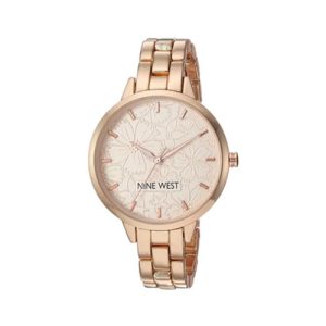 NINE WEST RELOJ DE PULSERA DE MUJER, ORO ROSA, NW/2226RGRG
