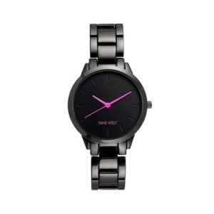 NINE WEST RELOJ DE PULSERA GUNMETAL PARA MUJER, GUNMETAL, PÚRPURA, NW/2435PRGY