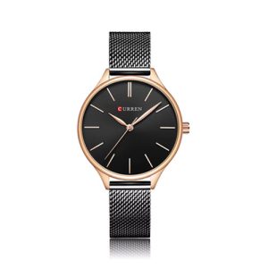 RELOJ CURREN CASUAL DE DAMA 9024-6/R.B.B NEGRO