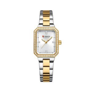 RELOJ CURREN CASUAL DE DAMA 9102-3/TG.W.TG DE CADENA DORADO/BLANCO