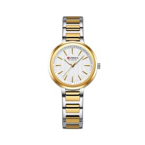 RELOJ CURREN CASUAL DE DAMA 9109-3/TG.W.TG DE CADENA DORADO/BLANCO