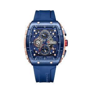 RELOJ CURREN DEPORTIVO 8442-6 AZUL MARINO CORREA DE SILICON