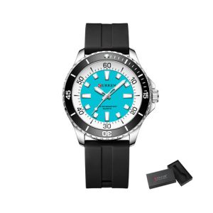 RELOJ CURREN DEPORTIVO 8448-4/S.T.B DE SILICONA NEGRO-AZUL
