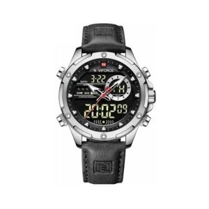 RELOJ NAVIFORCE NF9208 S/B/B CORREA DE CUERO NEGRO