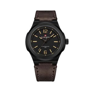 RELOJ NAVIFORCE NF9233 B/Y/D.BN CORREA DE CUERO MARRON/NEGRO