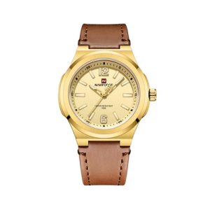 RELOJ NAVIFORCE NF9233 G/G/BN CORREA DE CUERO MARRON/DORADO