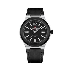 RELOJ NAVIFORCE NF9233 S/B/B CORREA DE CUERO NEGRO/PLATEADO/NEGRO