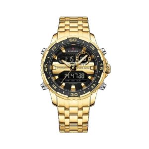 RELOJ NAVIFORCE NF9234 CORREA DE CADENA COLOR ORO-NEGRO