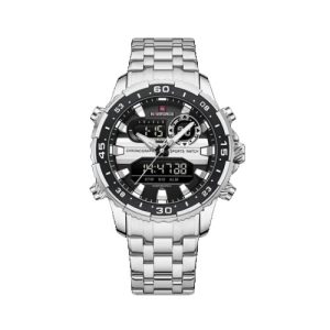 RELOJ NAVIFORCE NF9234 CORREA DE CADENA COLOR PLATA-NEGRO