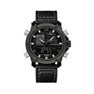 RELOJ NAVIFORCE NF9236 B/GY/B CORREA DE CUERO NEGRO/NEGRO