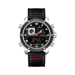 RELOJ NAVIFORCE NF9236 S/W/B CORREA DE CUERO NEGRO