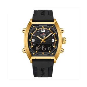 RELOJ NAVIFORCE NF9242 G/W/B CORREA DE SILICONA NEGRO-DORADO