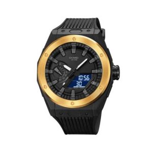 RELOJ SKMEI 2103 DEPORTIVO DE CORREA DE SILICONA NEGRO/DORADO