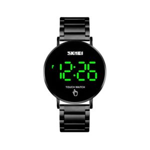 RELOJ SKMEI CASUAL 1550SBK CORREA DE CADENA NEGRO DIGITAL