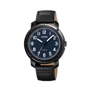 RELOJ SKMEI CASUAL 1987BU CORREA DE CUERO NEGRO/AZUL