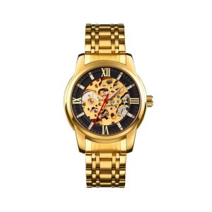 RELOJ SKMEI CASUAL 9222GDBK CORREA DE CADENA DORADO/NEGRO