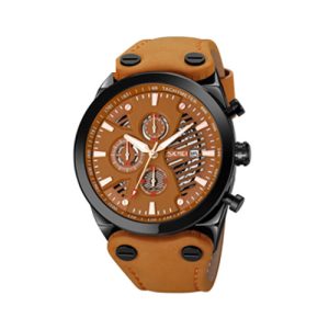 RELOJ SKMEI CASUAL 9282BNBN CORREA DE CUERO MARRON/MARRON