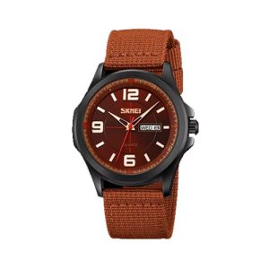 RELOJ SKMEI CASUAL 9315BN CORREA DE NAILON MARRON