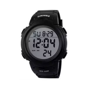 RELOJ SKMEI DEPORTIVO 1068BK DE SILICONA NEGRO