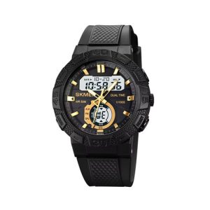 RELOJ SKMEI DEPORTIVO 1881GDBK DE SILICONA NEGRO/DORADO/NEGRO