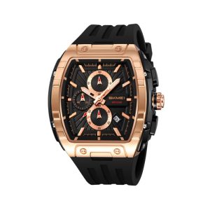 RELOJ SKMEI DEPORTIVO 2363RG DE SILICONA NEGRO-BRONCE