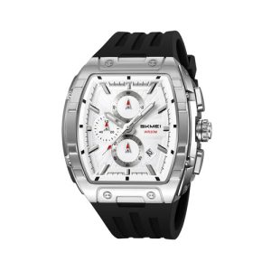 RELOJ SKMEI DEPORTIVO 2363SI DE SILICONA NEGRO-PLATEADO