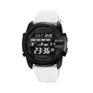 RELOJ SKMEI DEPORTIVO 2442WT  DE SILICONA BLANCO