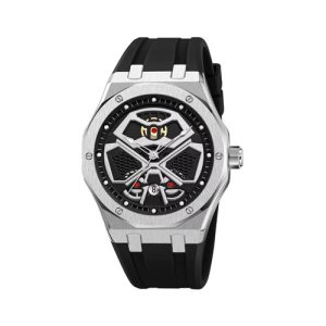 RELOJ SKMEI DEPORTIVO 9362SIBK DE SILICONA NEGRO/PLATEADO