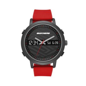 SKECHERS RELOJ ANALÓGICO-DIGITAL PARA HOMBRE, LAWNDALE NEGRO, ROJO, ANA-DIGI PARA HOMBRE