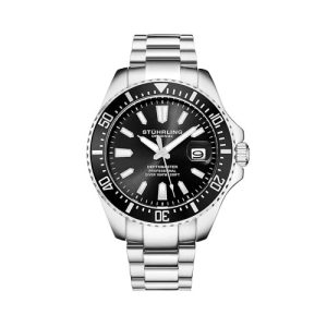 STUHRLING ORIGINAL - RELOJ DE BUCEO PARA HOMBRE – PRO SPORT DIVER CON CORONA DE ROSCA HACIA ABAJO Y RESISTENTE AL AGUA H