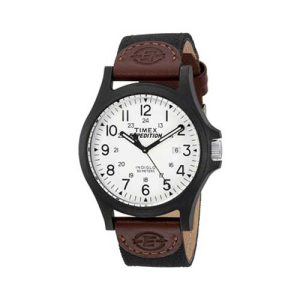 TIMEX EXPEDITION ACADIA RELOJ DE PULSERA PARA HOMBRE, NEGRO/MARRÓN/BLANCO