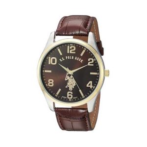 U.S. POLO ASSN. CLASSIC USC50225 RELOJ CON CORREA DE PIEL DE IMITACIÓN COLOR CAFÉ, PARA HOMBRES