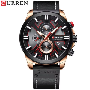 RELOJ CURREN CASUAL   8346-4 NEGRO-ROJO