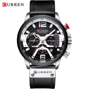 RELOJ CURREN CASUAL  8329-1 NEGRO-PLATEADO