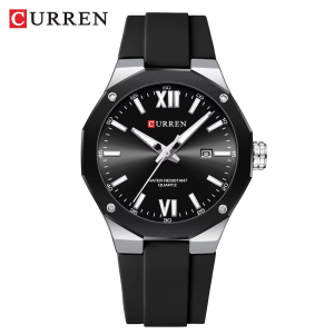 RELOJ CURREN CASUAL 8465-4/S.B.B CORREA DE SILICONA NEGRO