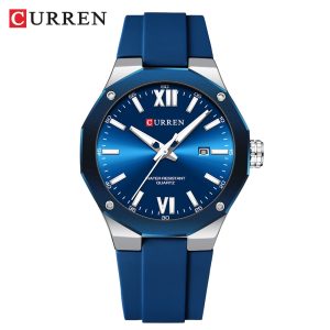 RELOJ CURREN CASUAL 8465-1/S.U.U CORREA DE SILICONA AZUL